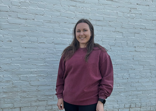 Maroon Corded Crew