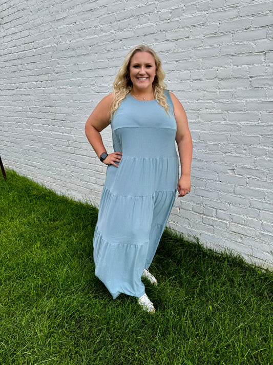 Plus Tiered Maxi Dress