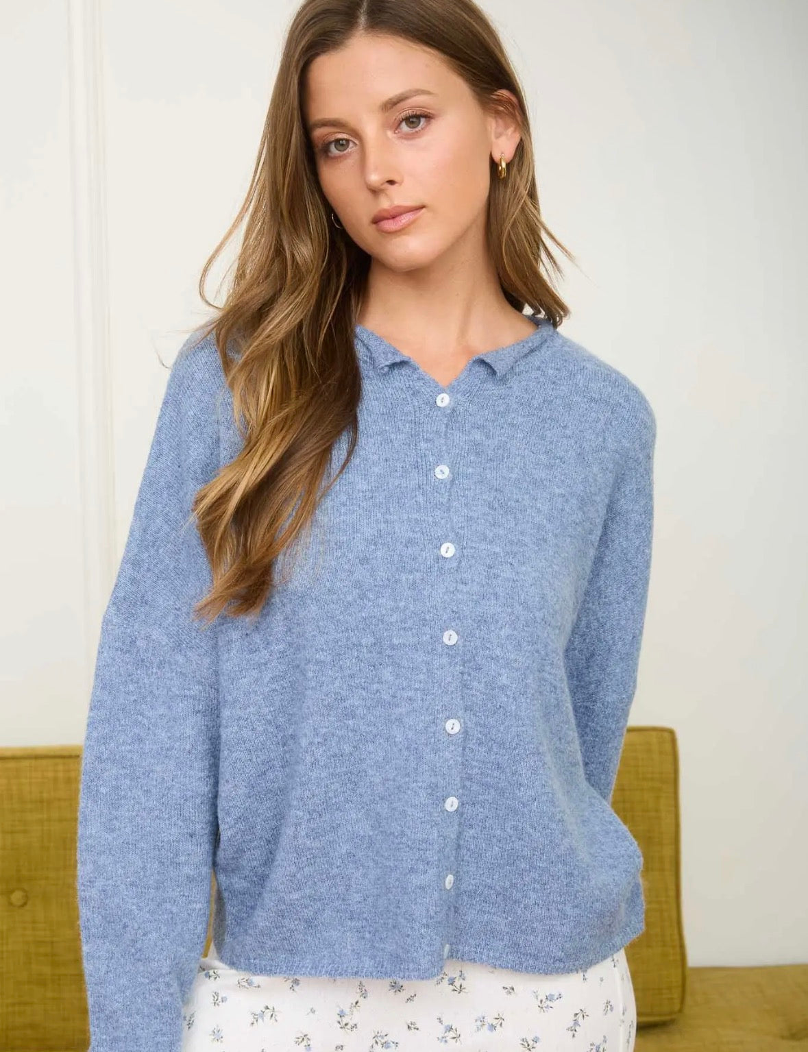 Lightweight Knit Cardigan | Dusty Blue | S-L