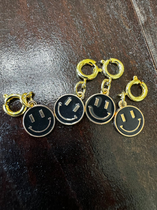 Black Smiley Charm