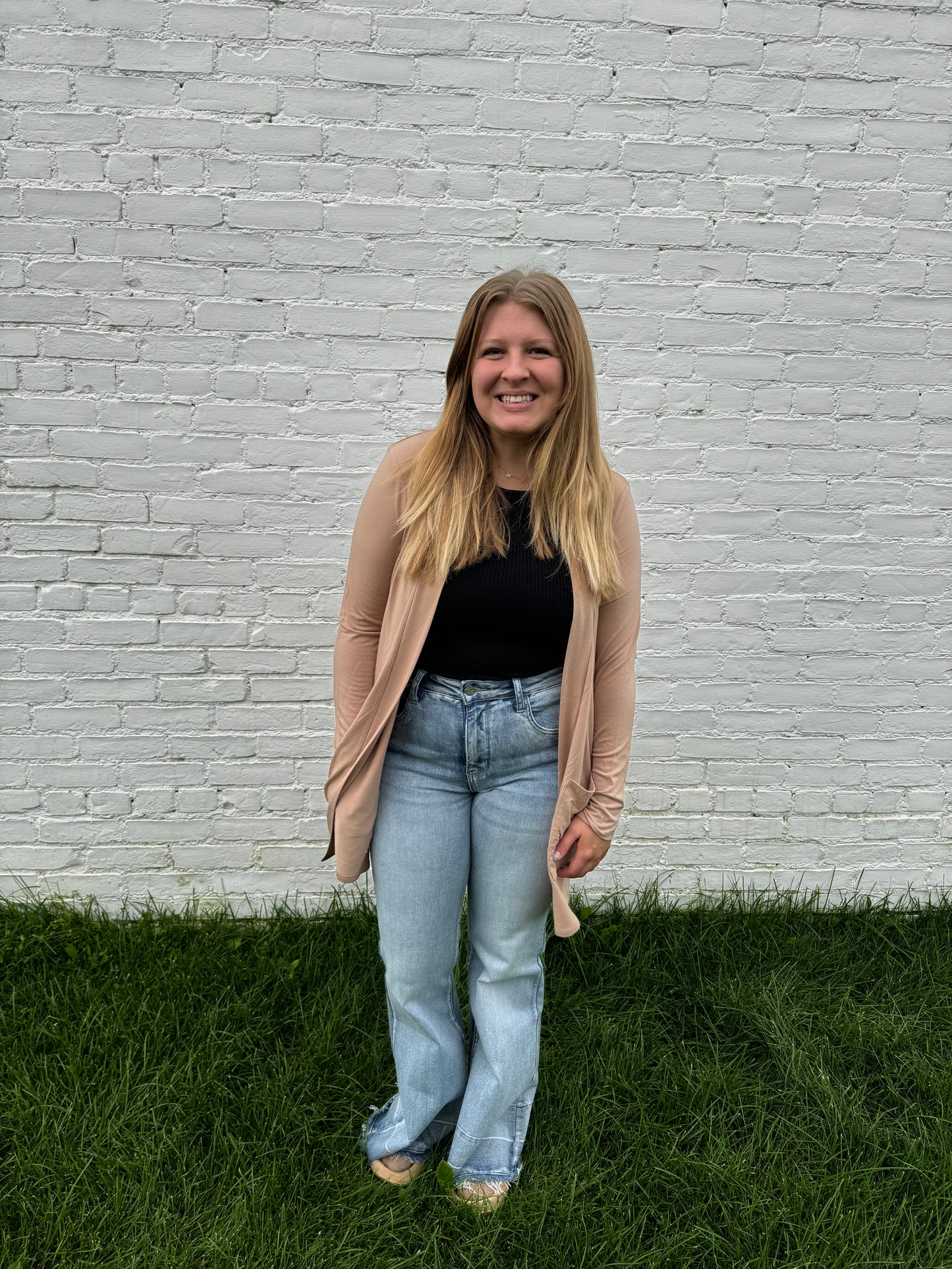 Slouchy Pocket Cardigan Blush