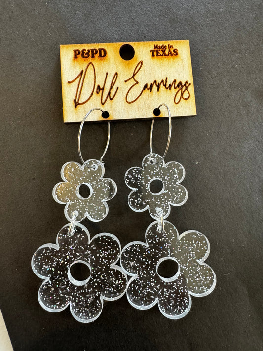 Glitter Daisy Earrings