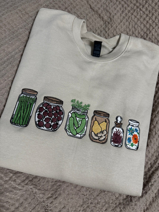 Embroidered Canning Crewneck