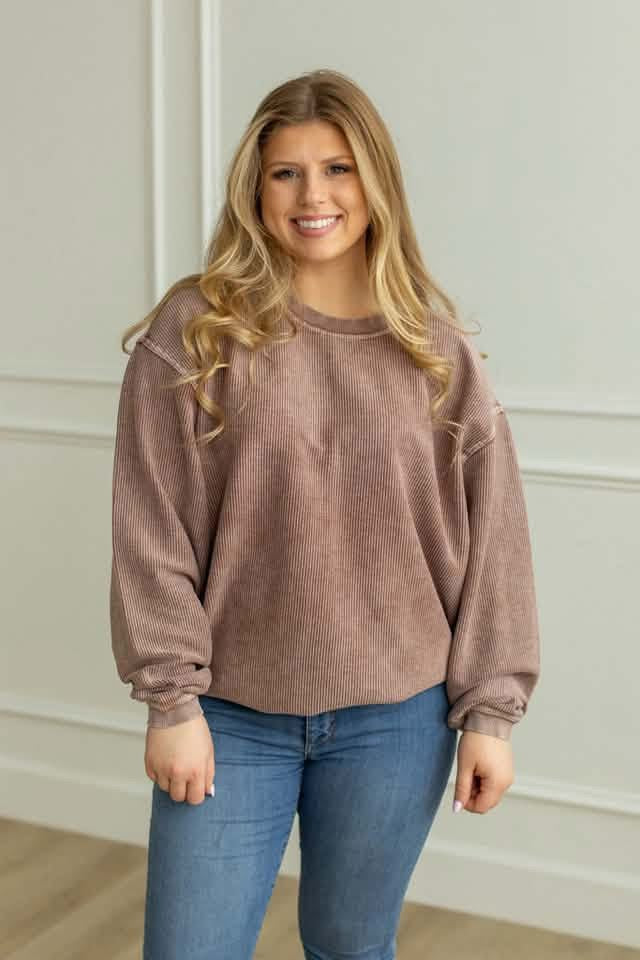 Corded Crew | Cappuccino | 100% Cotton